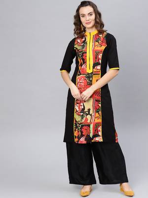 Red printed cotton kurtis 1
