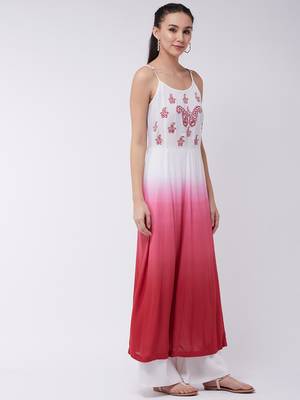 Pink printed rayon kurtas-and-kurtis 2