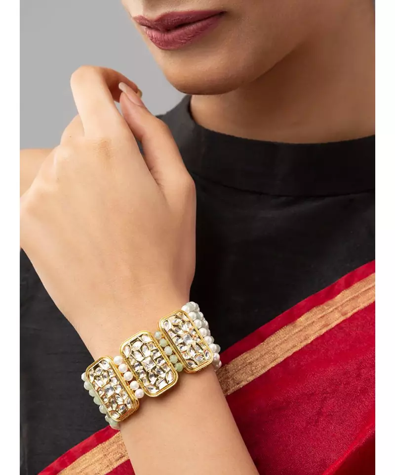 gold kundan bracelets