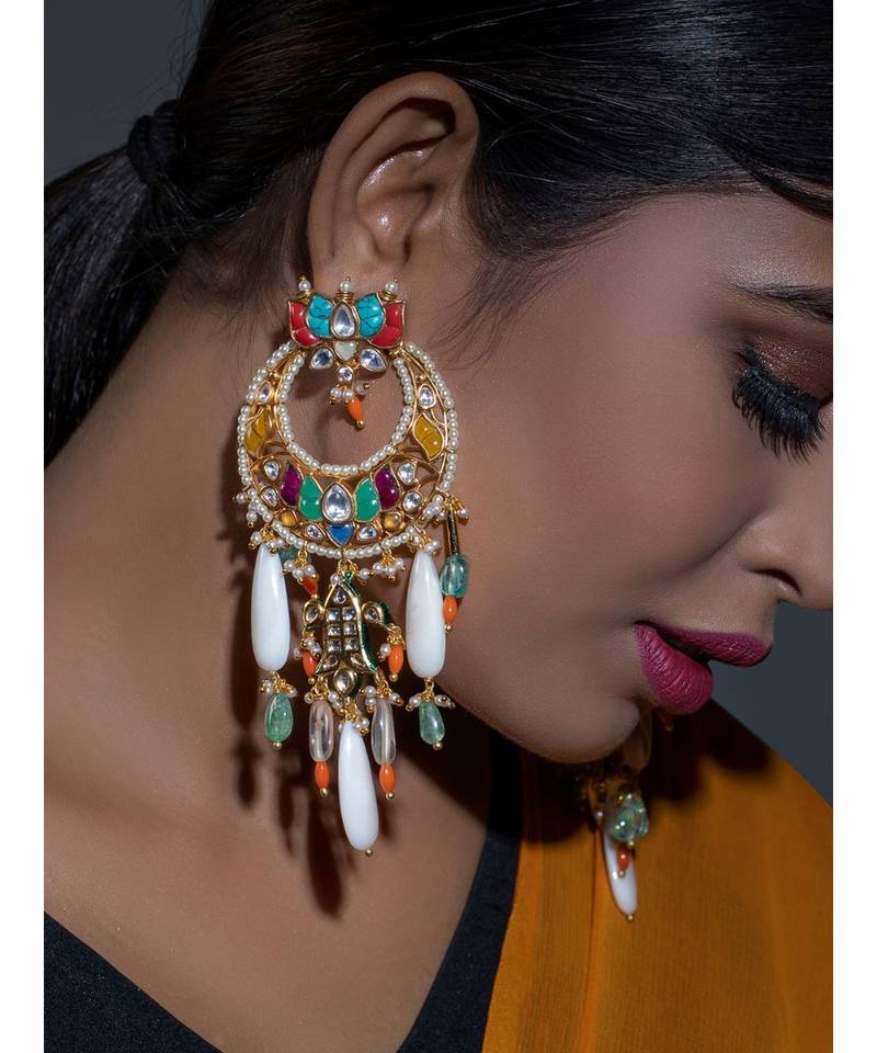 multicolor kundan Earrings