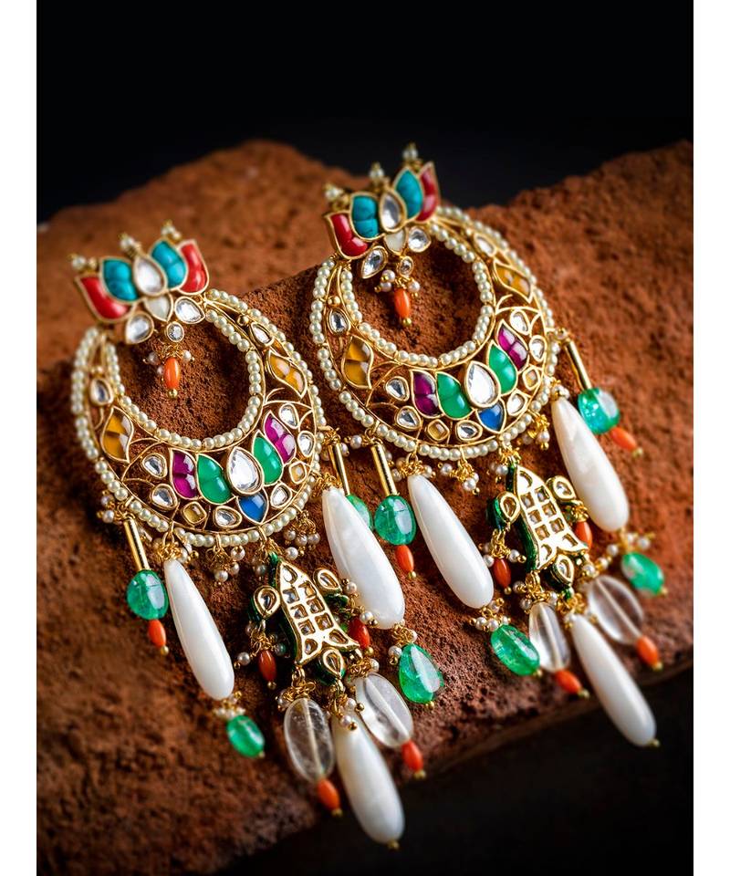 multicolor kundan Earrings