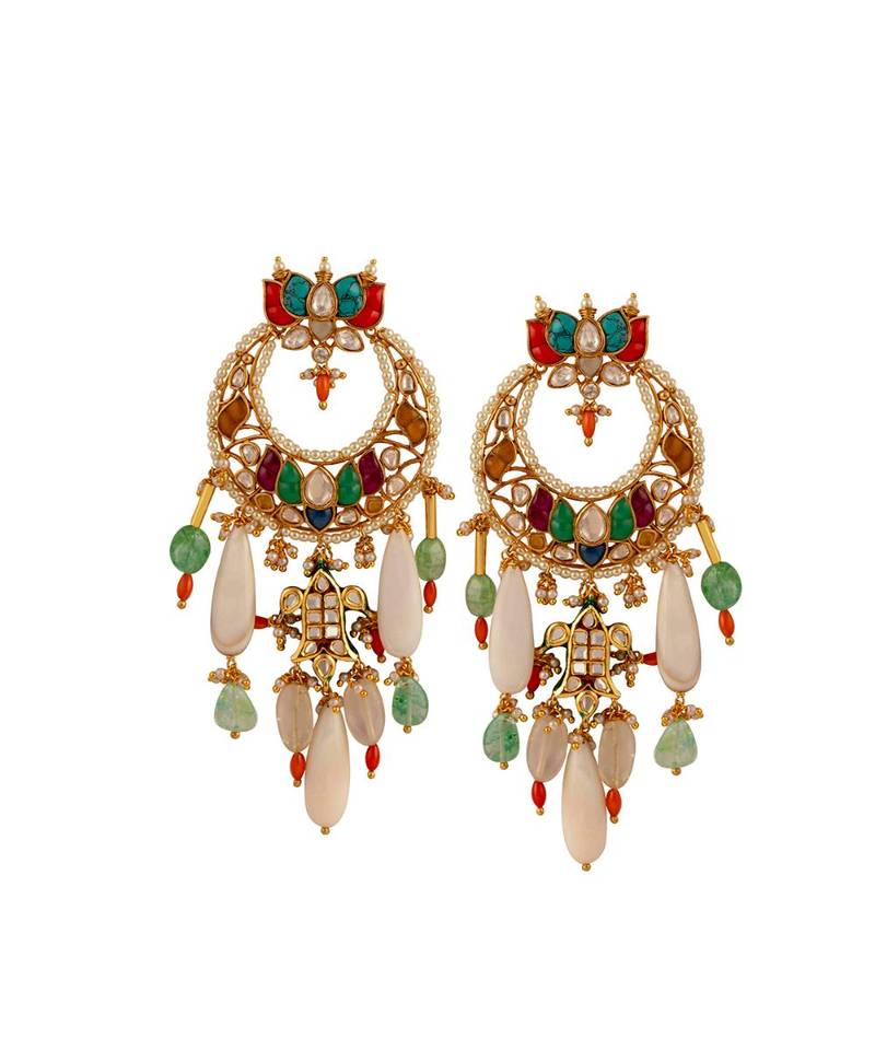 multicolor kundan Earrings