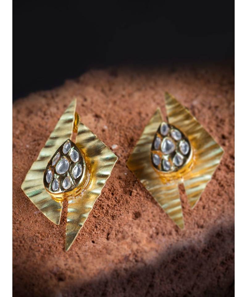 gold kundan Earrings
