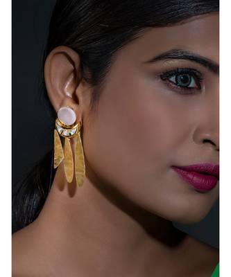 gold kundan Earrings 1