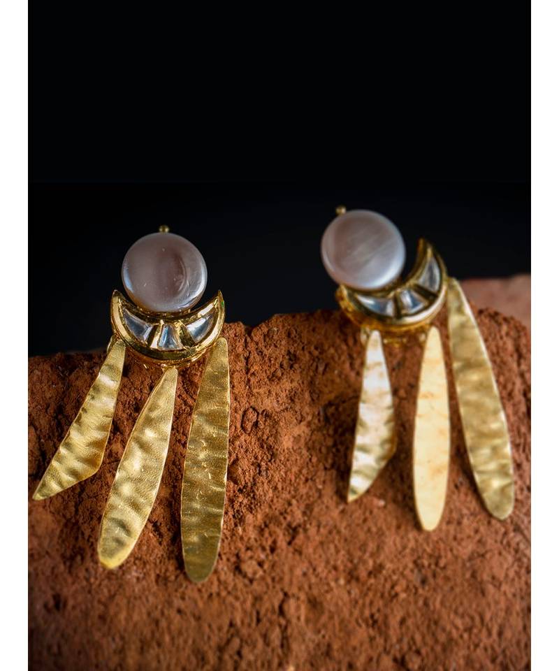 gold kundan Earrings