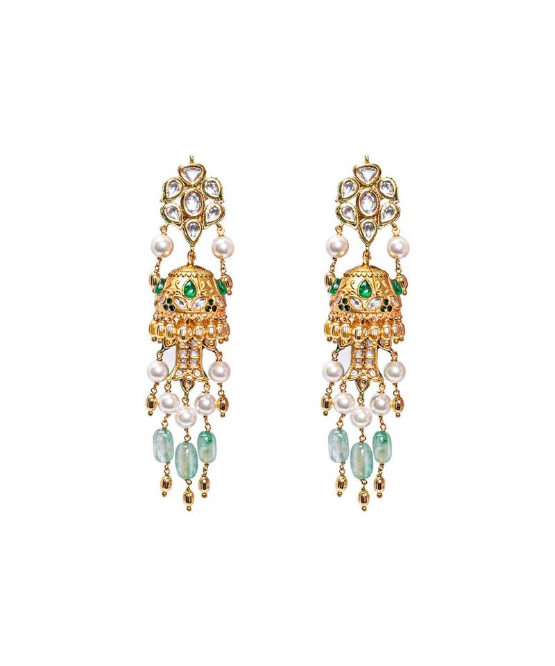 gold kundan Earrings