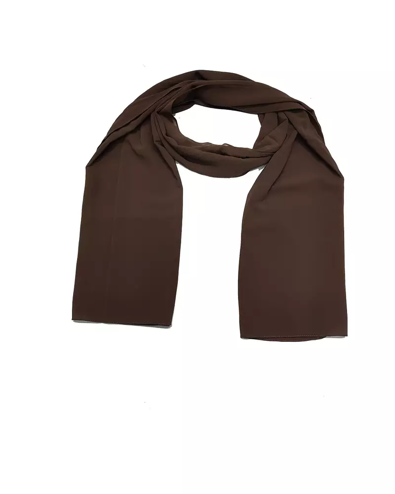 Premium Chiffon Hijab  Dark Brown