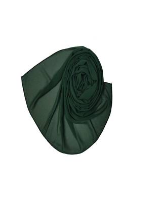 Premium Chiffon Hijab  Dark Green 2