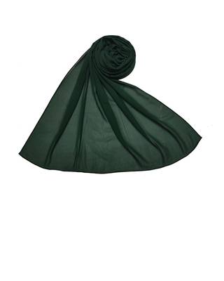 Premium Chiffon Hijab  Dark Green 3
