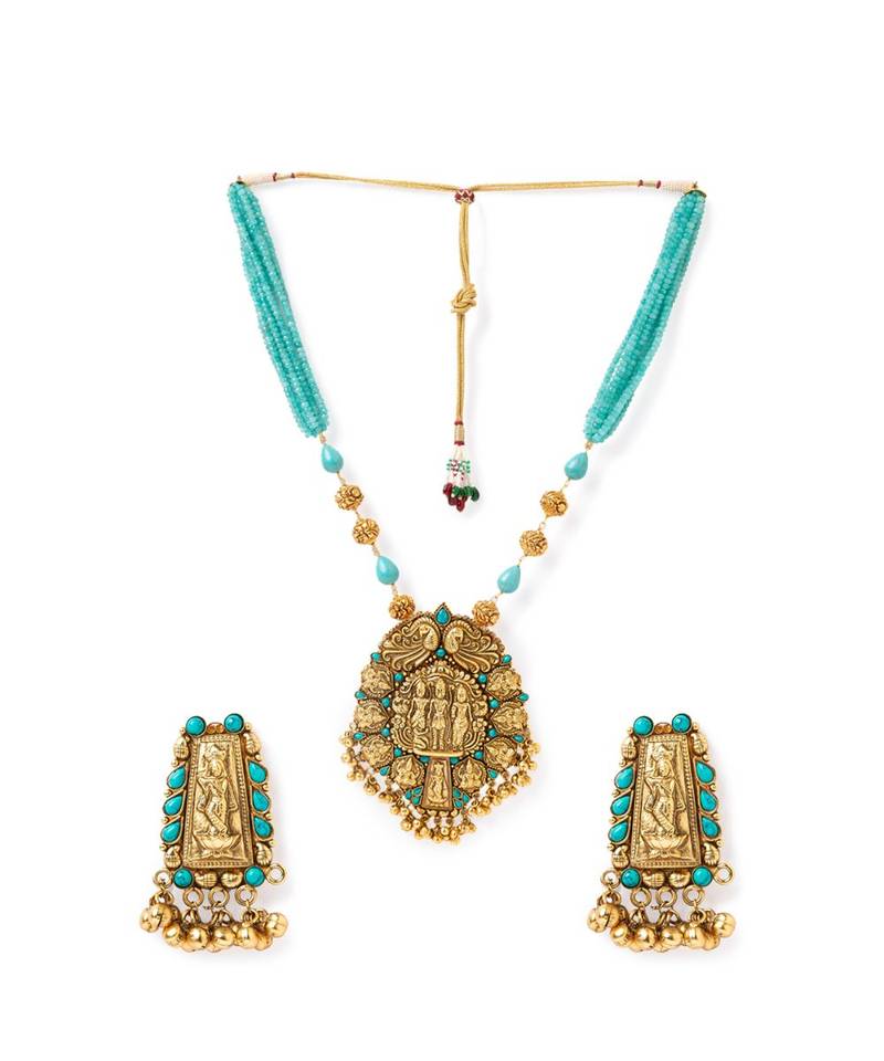 Brass Yellow Gold kundan Jewellery