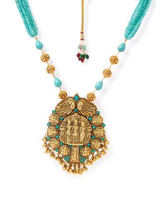 Brass Yellow Gold kundan Jewellery 4
