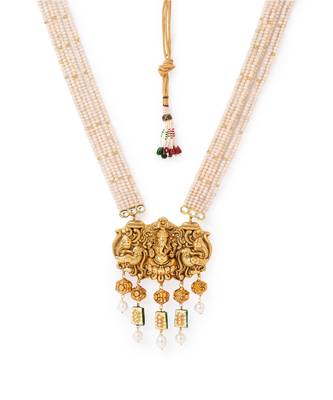 Brass Yellow Gold kundan Jewellery 4