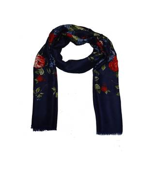 Printed Cotton Stole  Blue 1