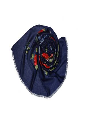 Printed Cotton Stole  Blue 2