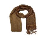 Diamond Studed Hijab With Border and Fringe's  Brown