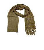 Diamond Studed Hijab With Border and Fringe's  Yellow