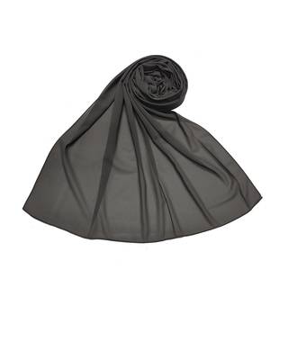Premium Chiffon Hijab  Dark Grey 3