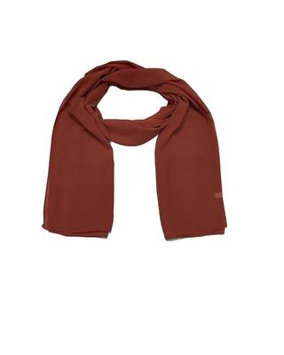 Premium Chiffon Hijab  Brick Brown 1