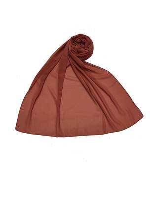 Premium Chiffon Hijab  Brick Brown 3