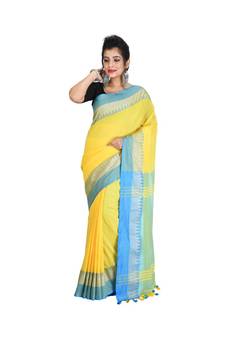 Handloom Cotton Temple border saree