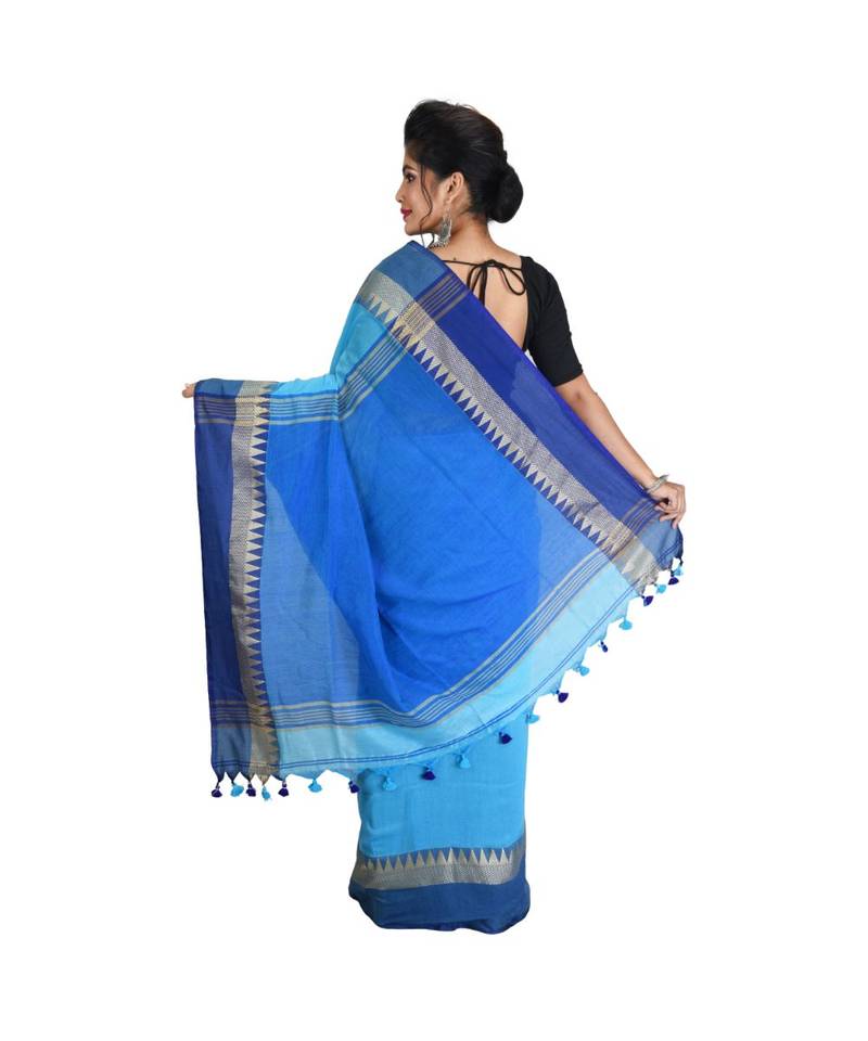 Handloom Cotton Temple border saree