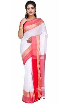 Handloom Cotton Temple border saree