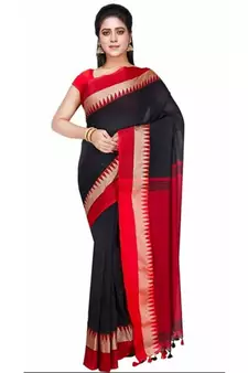 Handloom Cotton Temple border saree