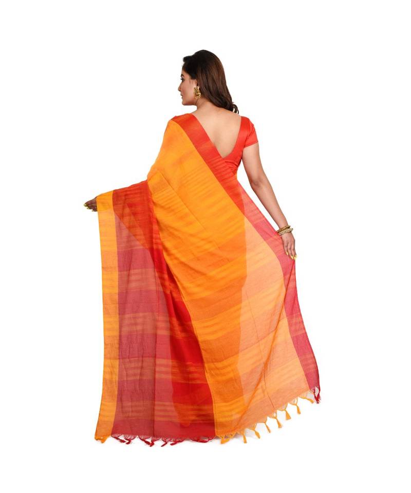 Handloom Multi-colour Cotton saree