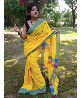 Handloom pure Khadi blend saree 1