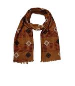 Cotton Checkered Kite Shaped Stole  Yellow