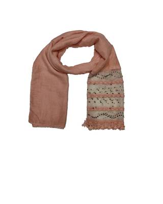 Golden Beat's Studed Cotton Hijab  Light Orange 1