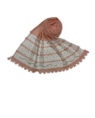 Golden Beat's Studed Cotton Hijab  Light Orange 3