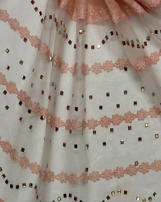 Golden Beat's Studed Cotton Hijab  Light Orange 4