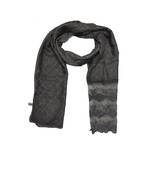 Cotton Checkered Diamond Studed Hijab  Dark Grey