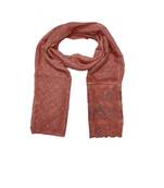 Cotton Checkered Diamond Studed Hijab  Orange