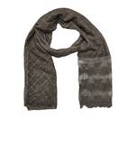 Cotton Checkered Diamond Studed Hijab  Brown