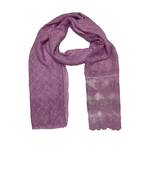 Cotton Checkered Diamond Studed Hijab  Purple