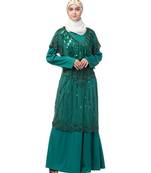 Nazneen Two Piece Butterfly sleeve Fully Beaded Abaya