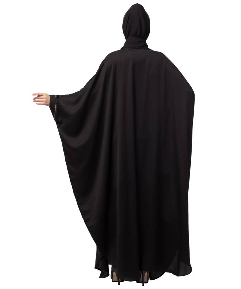 Nazneen Hand work across front Antique Brass  embroidery  Nida Kaftan