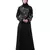 Nazneen stone hand work at front and sleeve A line Abaya