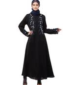 Nazneen front and Sleeve hand embroidered Party Abaya