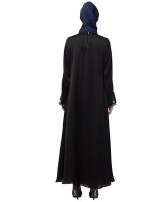 Nazneen front and Sleeve hand embroidered Party Abaya 7