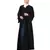Nazneen Front Open Pleated embroidered Abaya