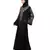 Nazneen Neck and Sleeve Resham Embroidered  A line Party Abaya