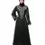 Nazneen Neck and Sleeve Resham Embroidered  A line Party Abaya