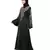 Nazneen Neck and Sleeve Resham Embroidered  A line Party Abaya