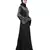 Nazneen Neck and Sleeve Resham Embroidered  A line Party Abaya