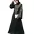 Nazneen Neck and Sleeve Resham Embroidered  A line Party Abaya