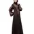 Nazneen Neck and Sleeve Resham Embroidered  A line Party Abaya