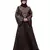 Nazneen Neck and Sleeve Resham Embroidered  A line Party Abaya